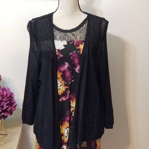 Dana Buchman Black Cardigan